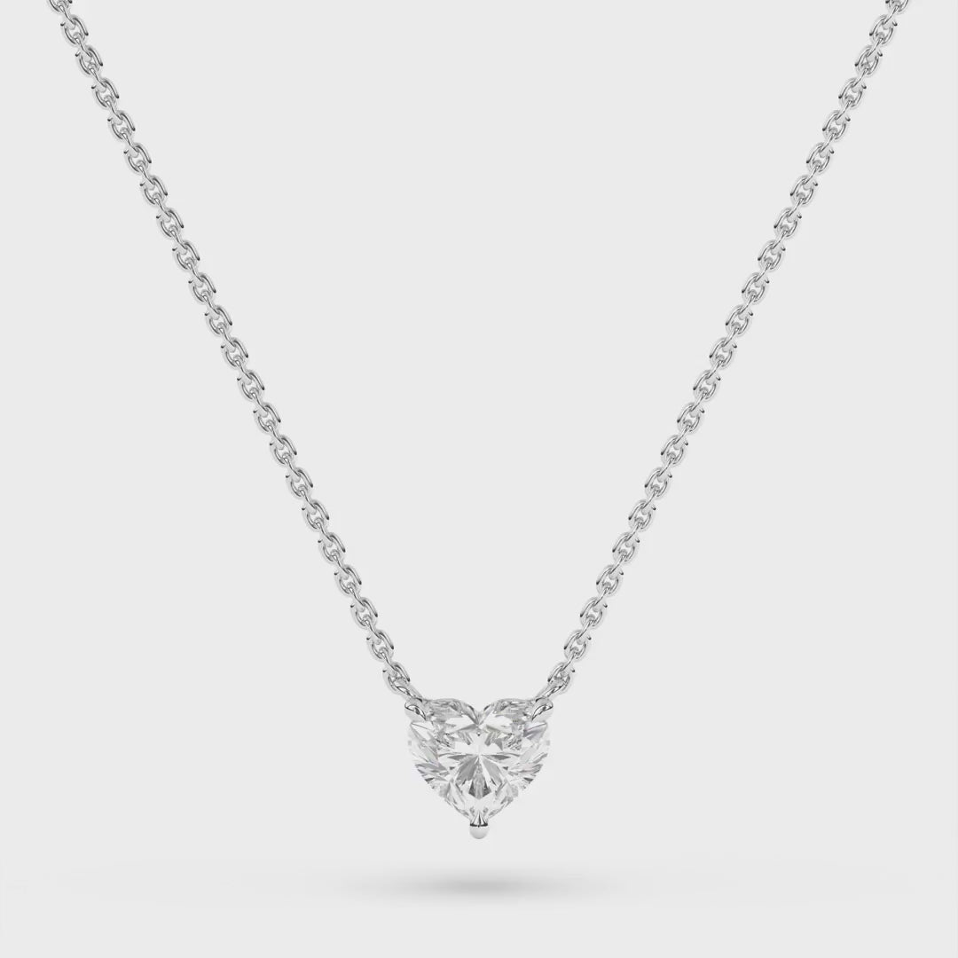 Amorette Heart Shape Moissanite Pendant