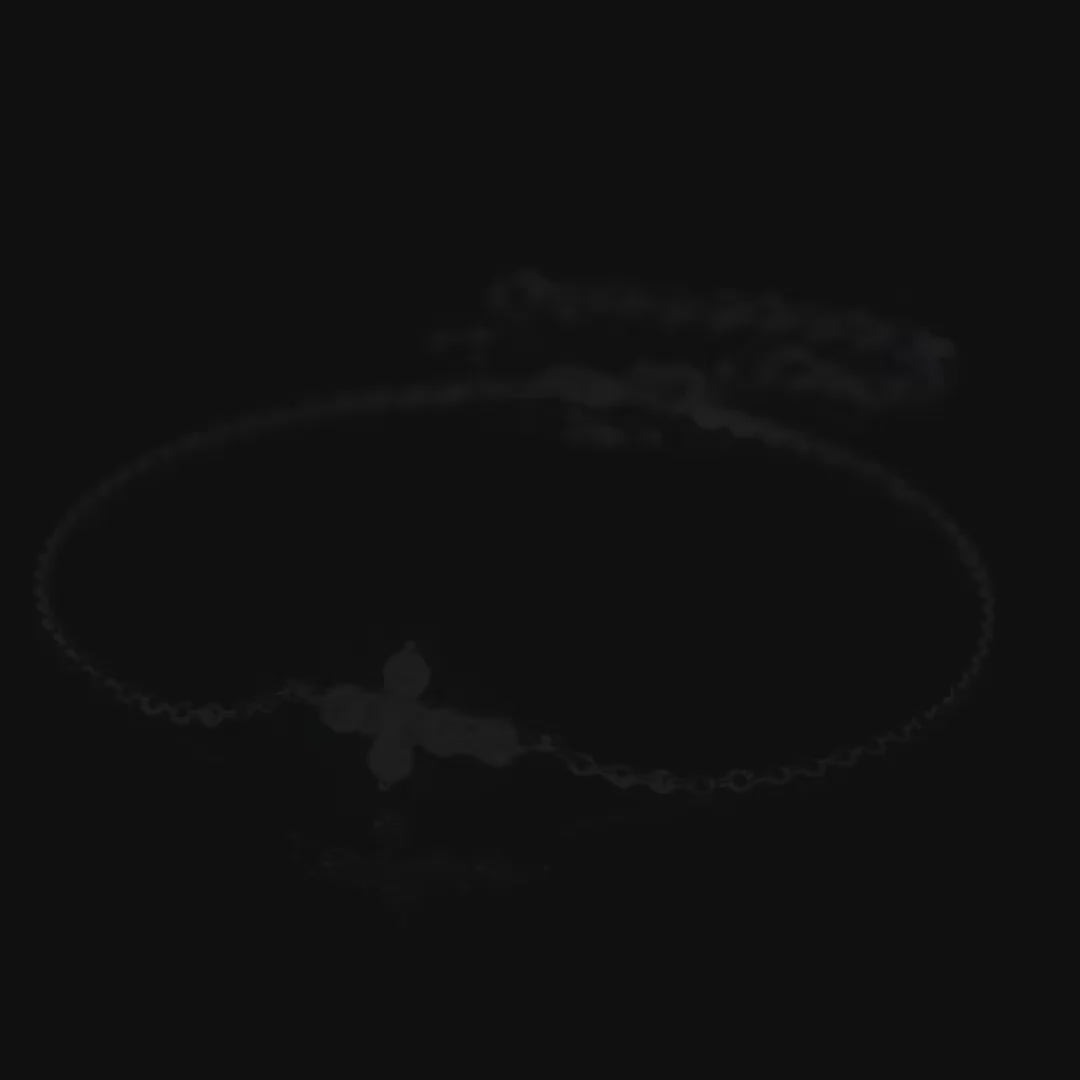Abigail Mini Cross Moissanite Bracelet