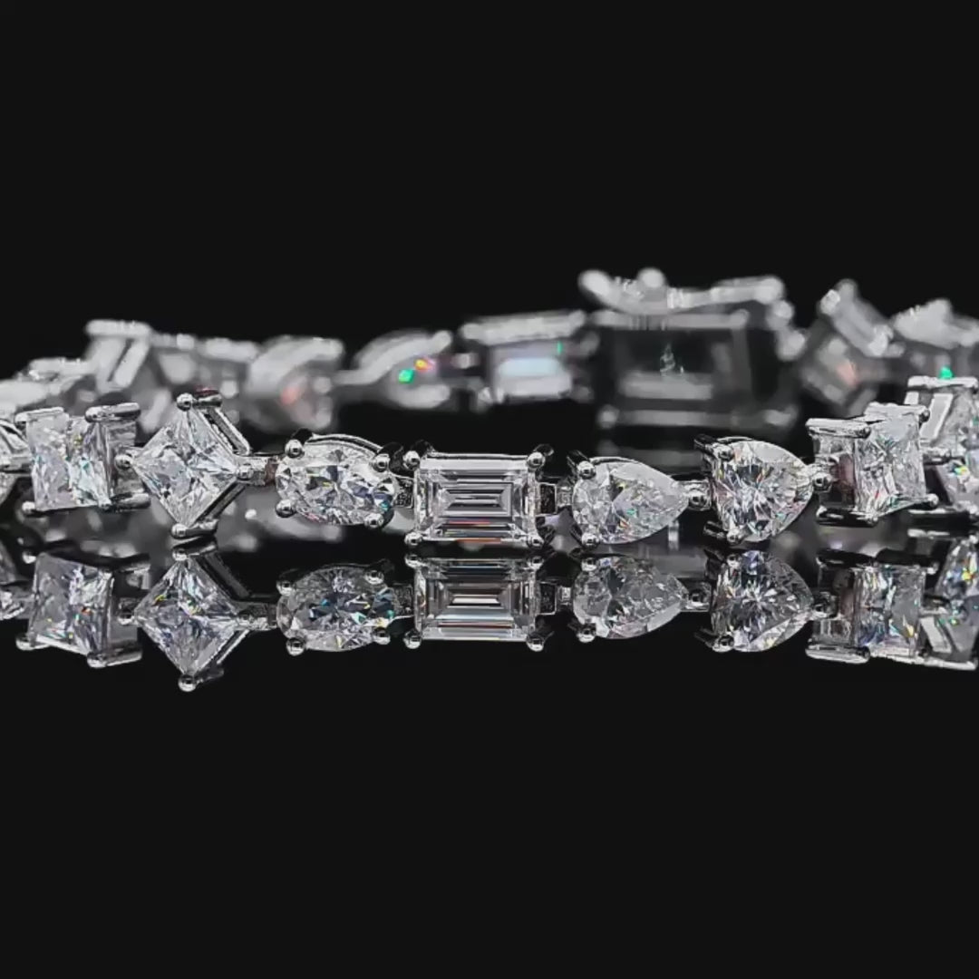 Masha Moissanite Mix Cut Tennis Bracelet