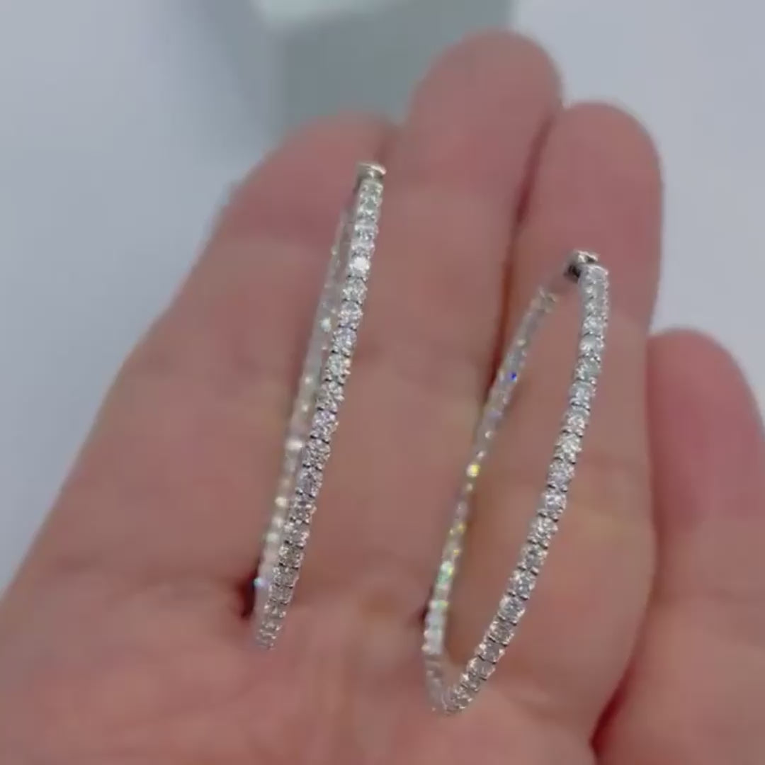 Avarie Large Hoop Moissanite Earrings