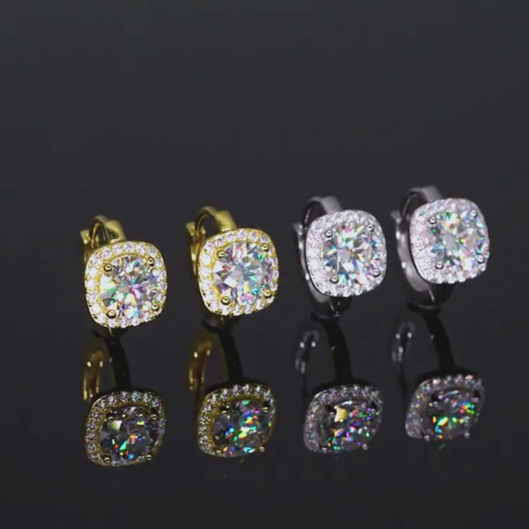 Alana Pavé Huggie Moissanite Earrings