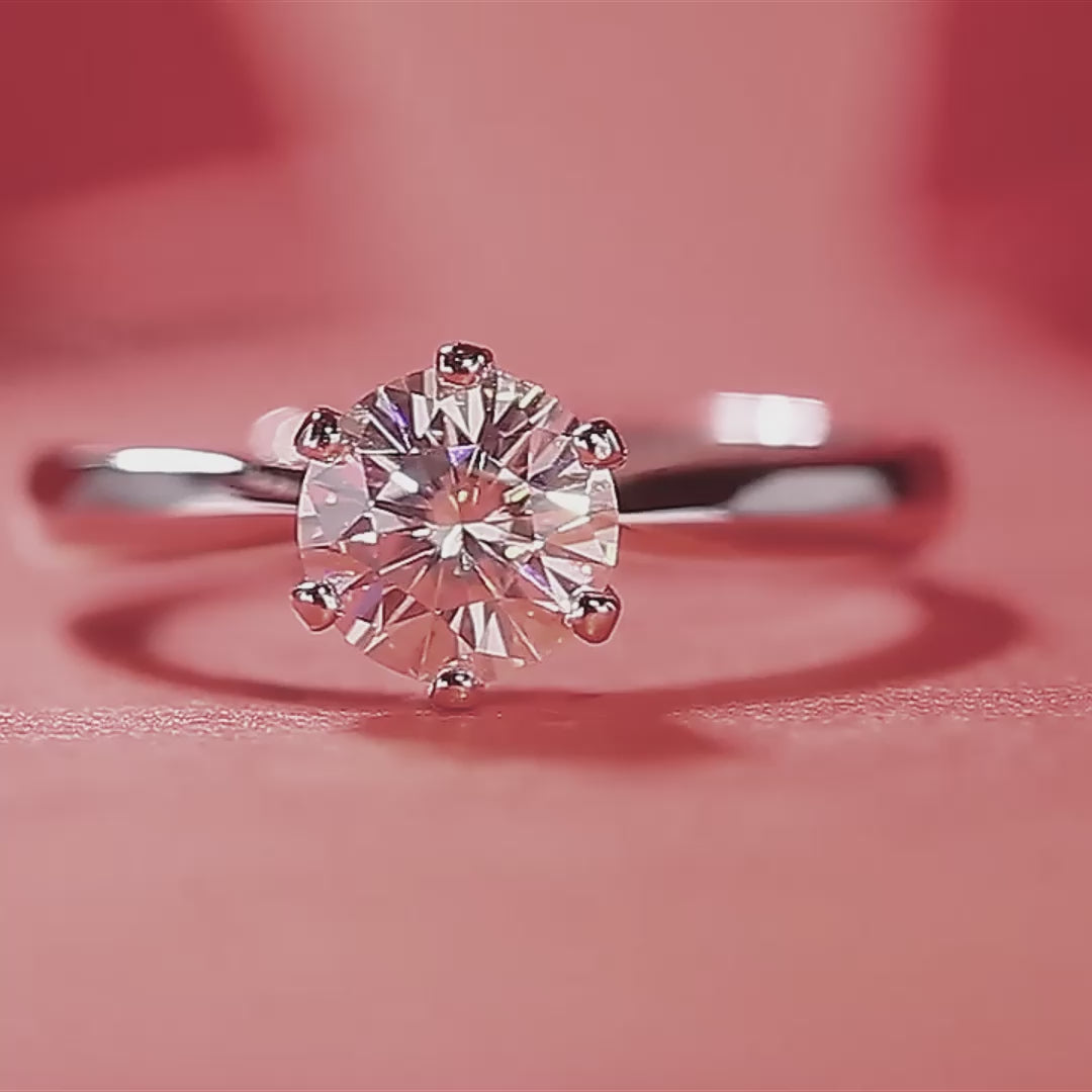 Celestia 6-Prong Solitaire Moissanite Ring