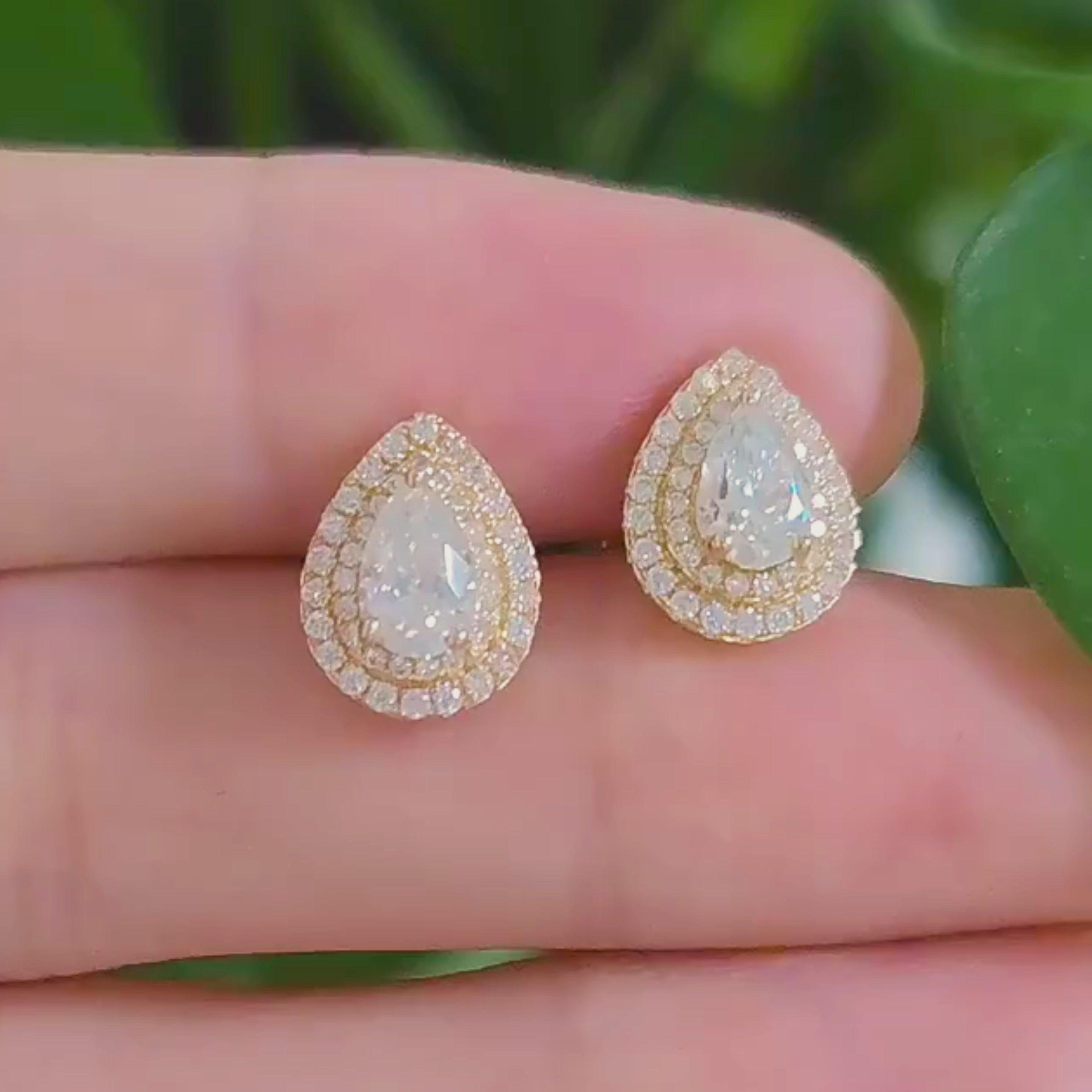 Marabella Pear-Cut Lab Diamond Earrings