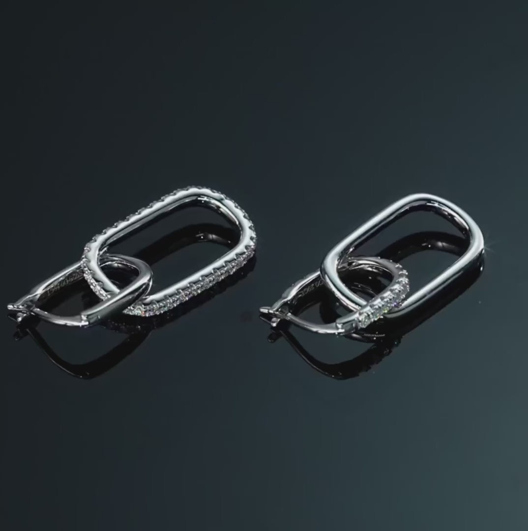 Karina 2-Style Loop Moissanite Earrings