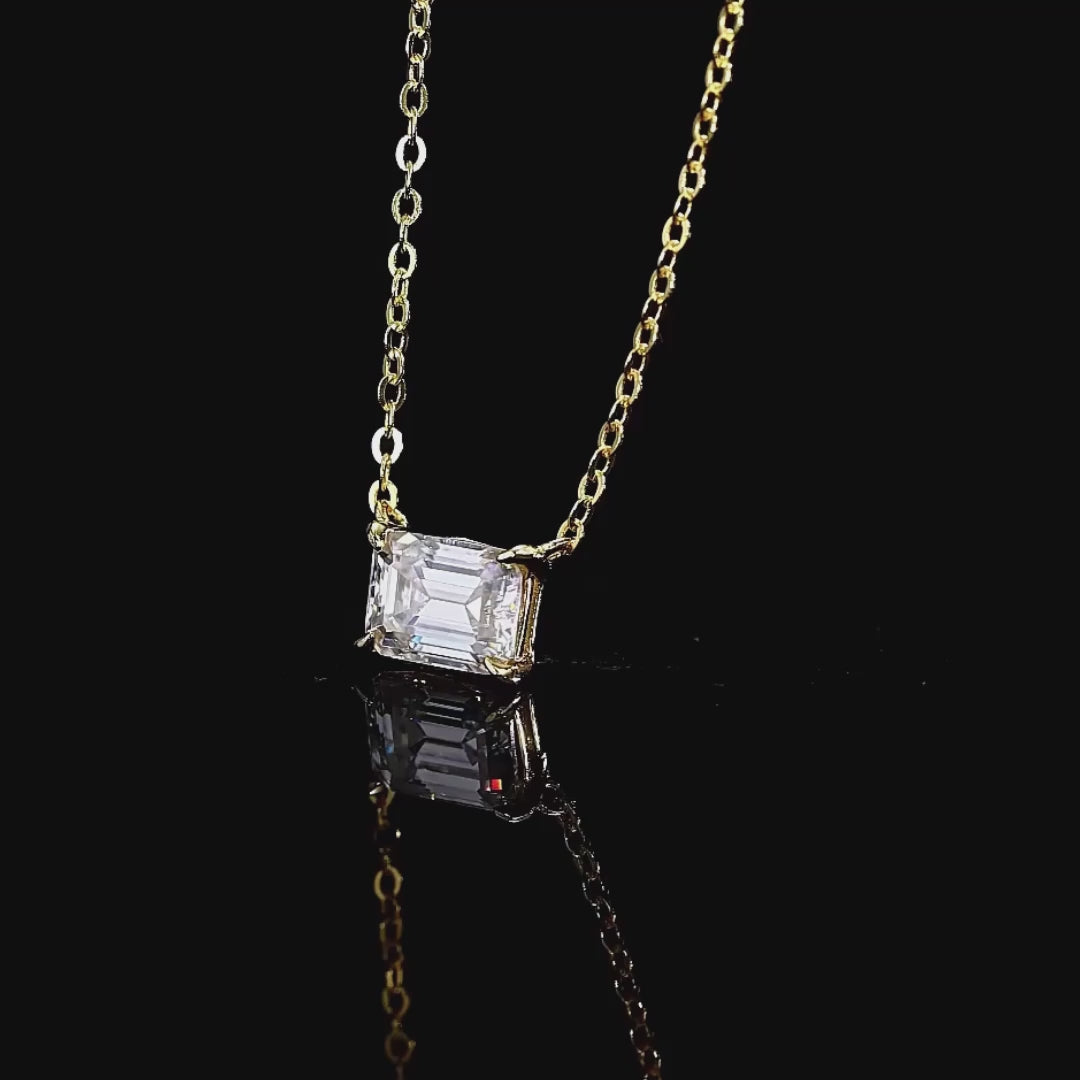 Ariston Emerald-Cut Moissanite Pendant