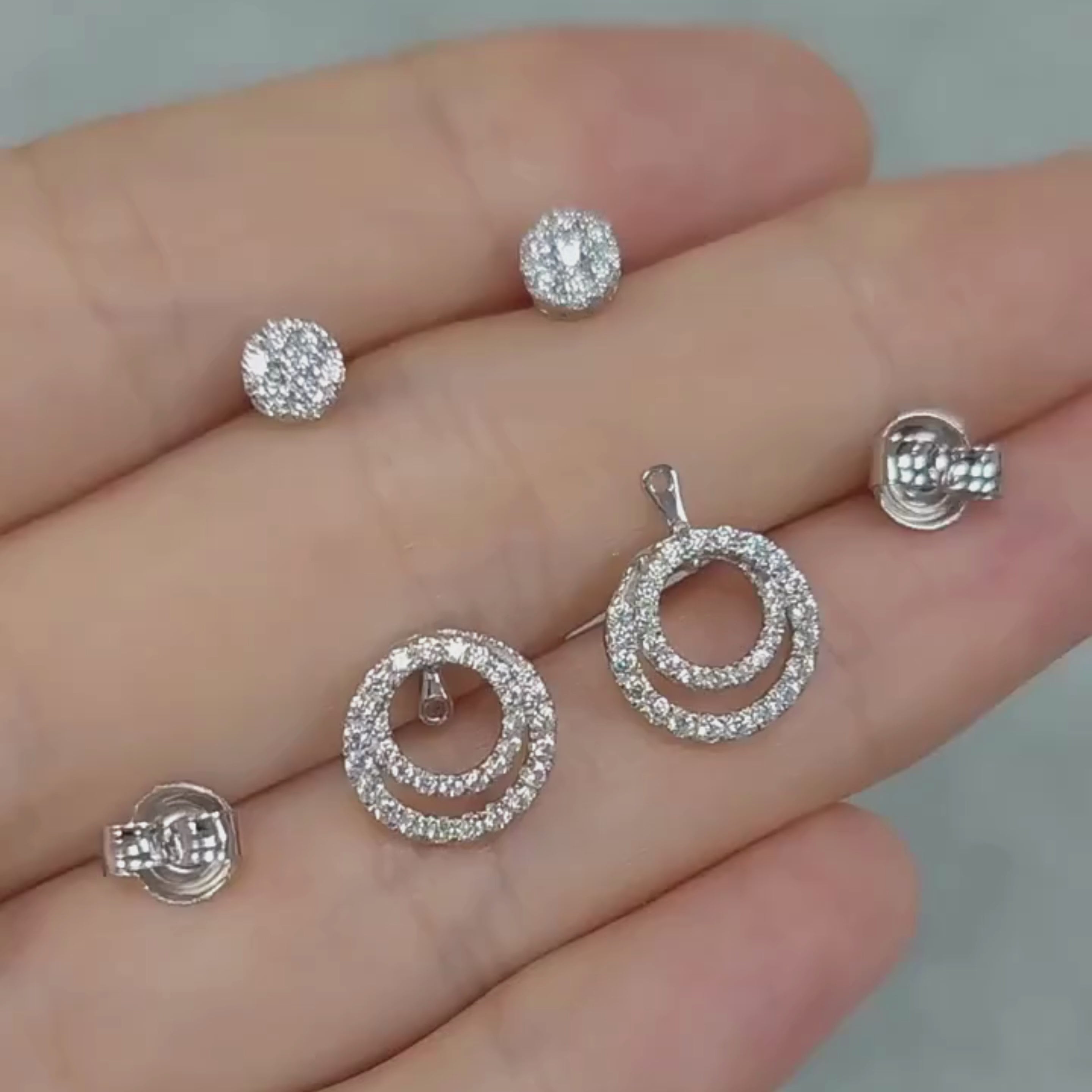 Kalea 3-in-1 Convertible Lab Diamond Earrings