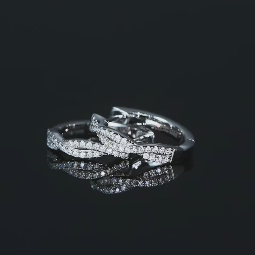 Elaine Twist Moissanite Hoop Earrings