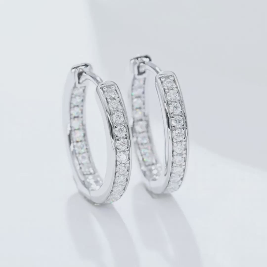 Juniper Hoop Moissanite Earrings