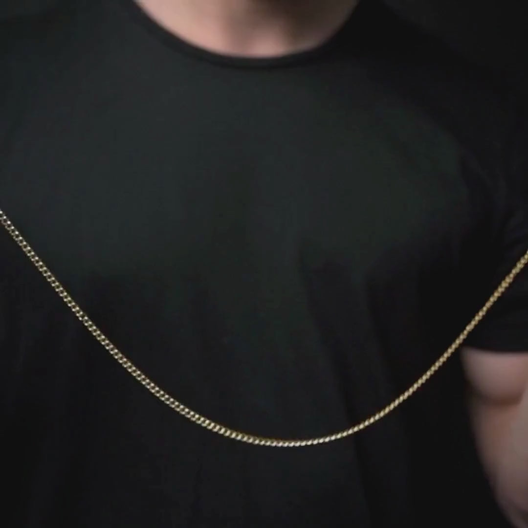 Flat Curb Link Unisex Necklace