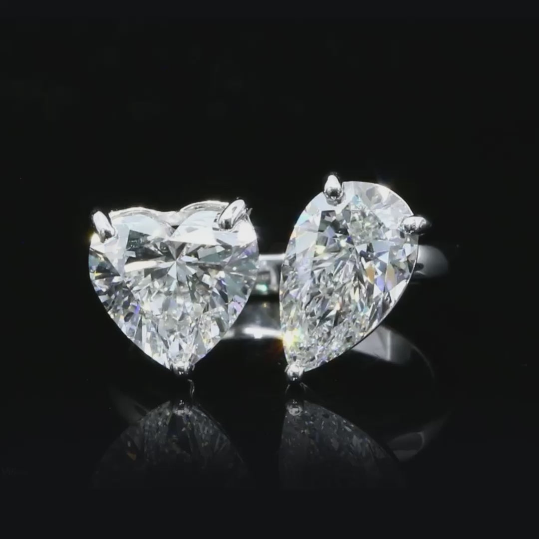 Elara Heart Teardrop Moissanite Ring