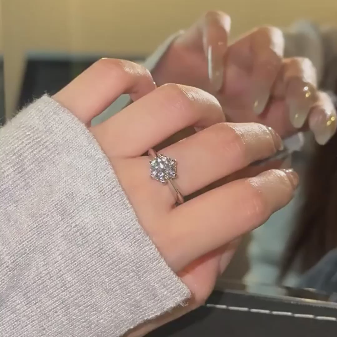 Celestia 6-Prong Solitaire Moissanite Ring