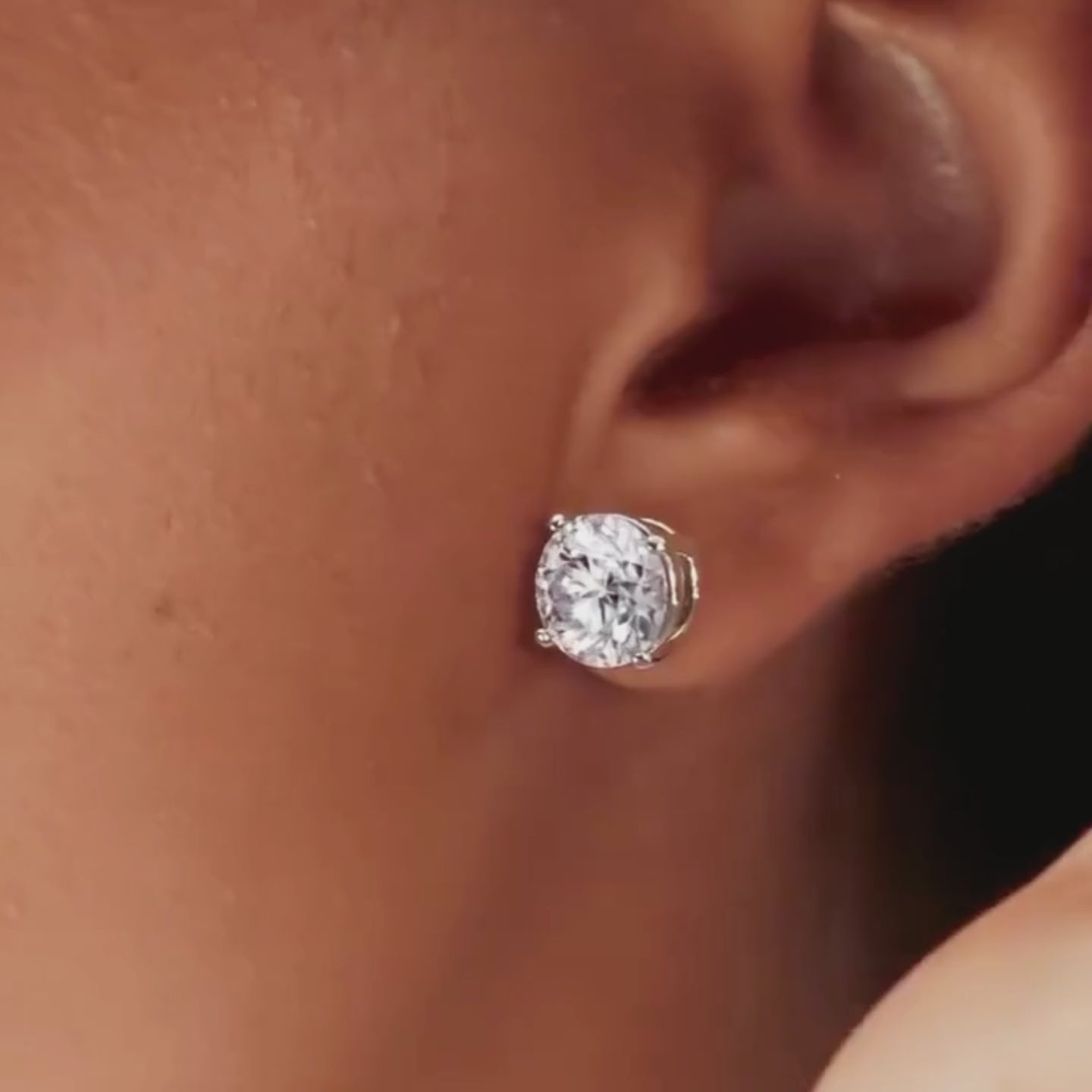 Celestia Moissanite Round-Cut Stud Earrings