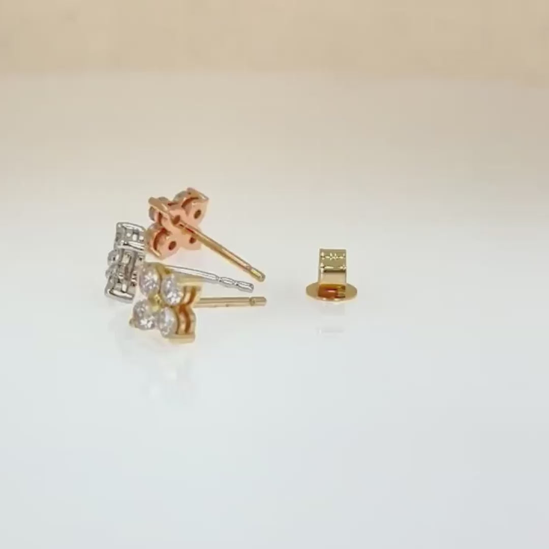 Yuna 4-Leaf Clover Moissanite Earrings