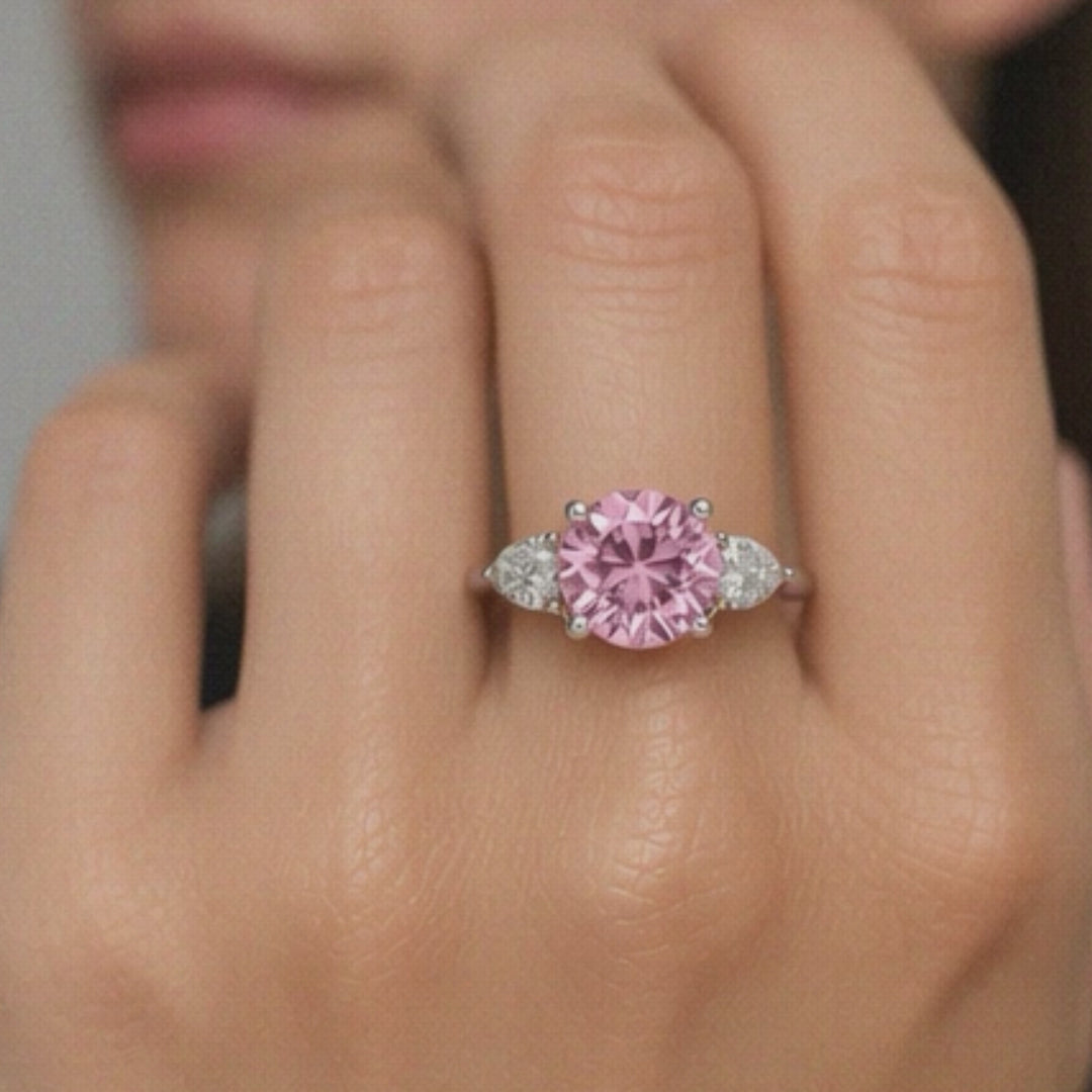 Rosavelle Pink Moissanite Ring