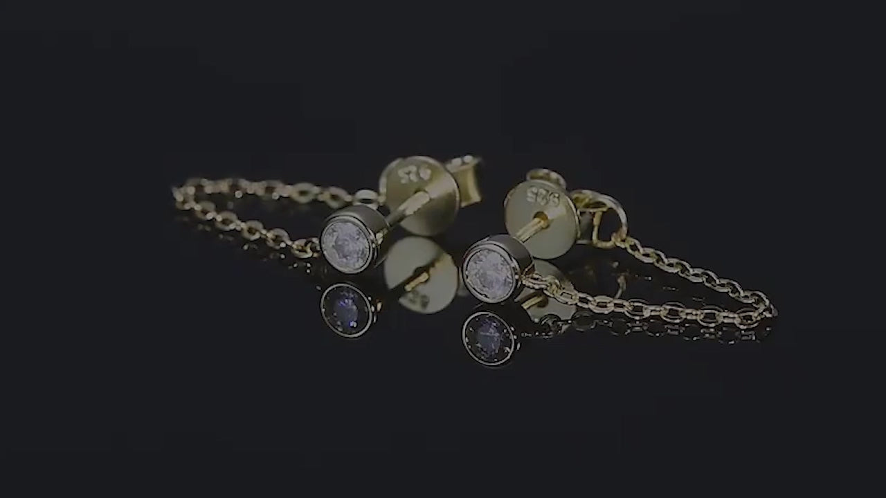 Liora Moissanite Chain Earrings