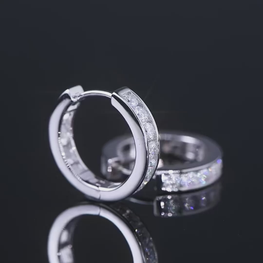 Jemma Moissanite Hoop Earrings