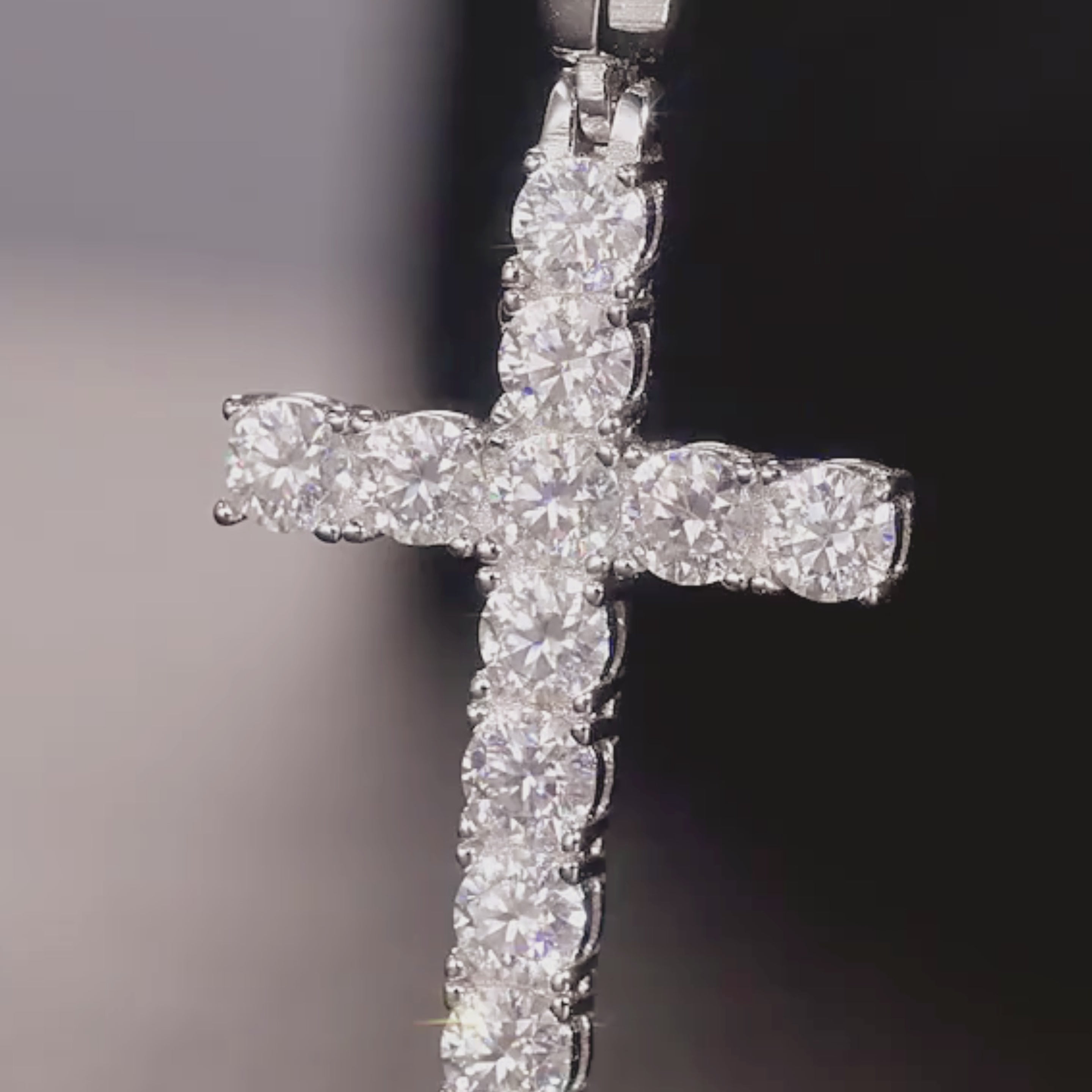 Abigail Adore Cross Moissanite Necklace