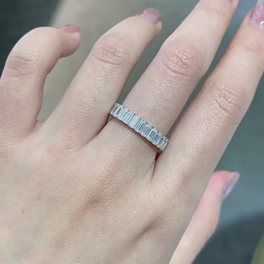 Ariston Emerald-Cut Moissanite Eternity Ring