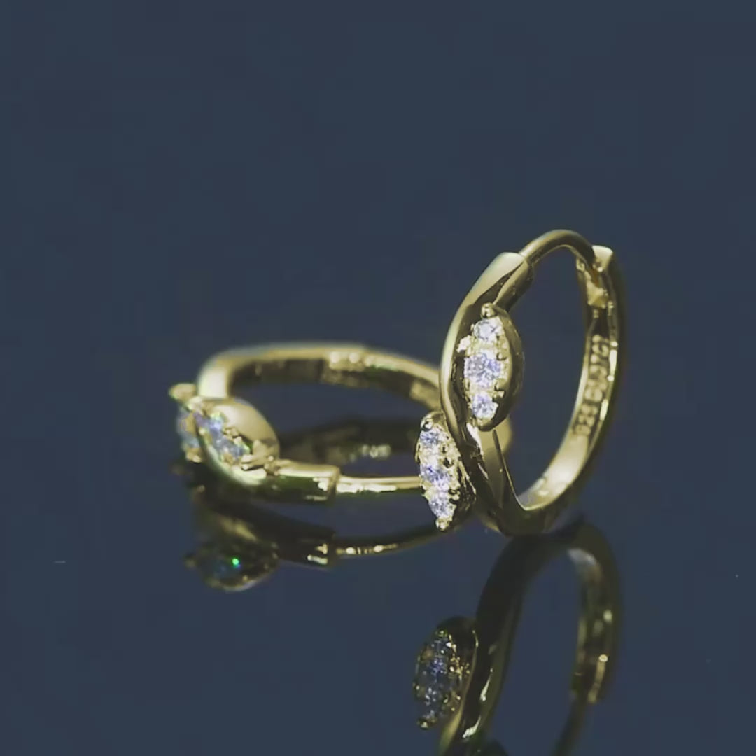 Lily Moissanite Hoop Earrings