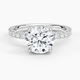 Ophelis Round-Cut Pavé Moissanite Ring