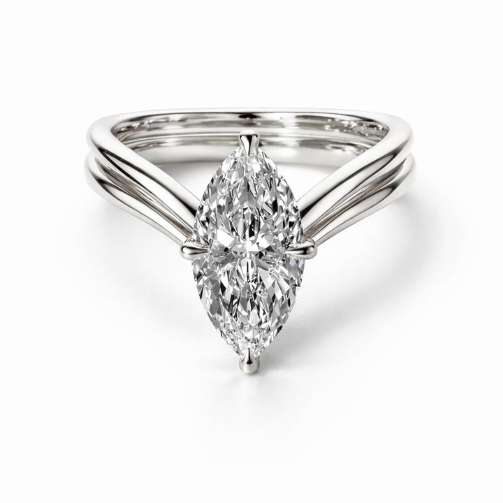 Layali Marquise-Cut 2-Piece Moissanite Ring