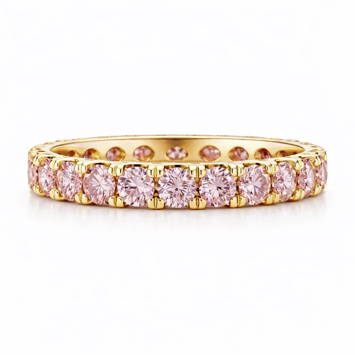 Rosavelle Pink Moissanite Eternity Ring