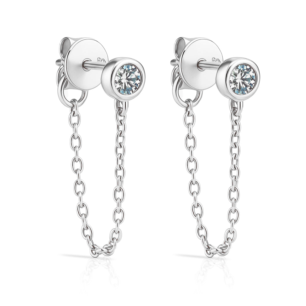 Liora Moissanite Chain Earrings