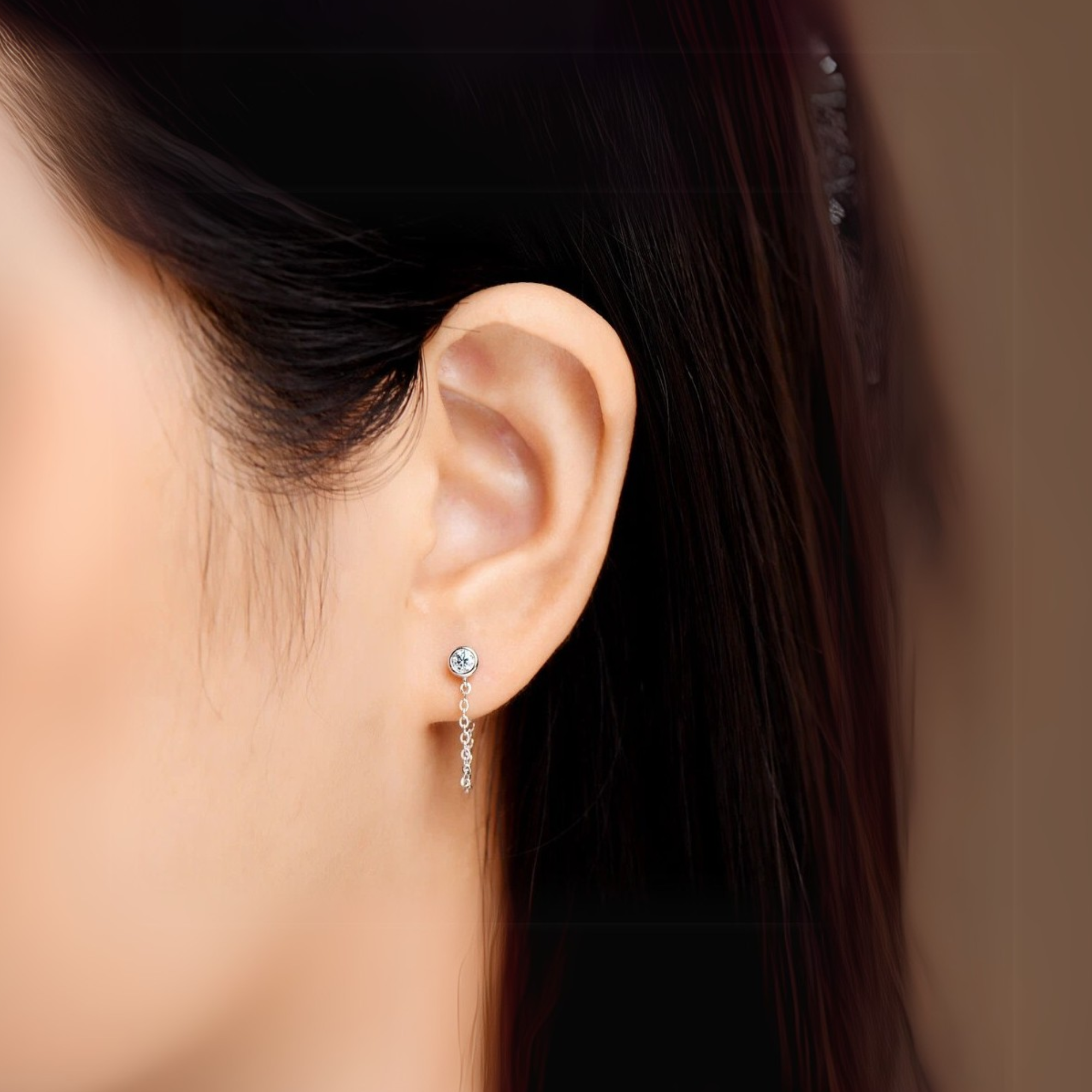 Liora Moissanite Chain Earrings