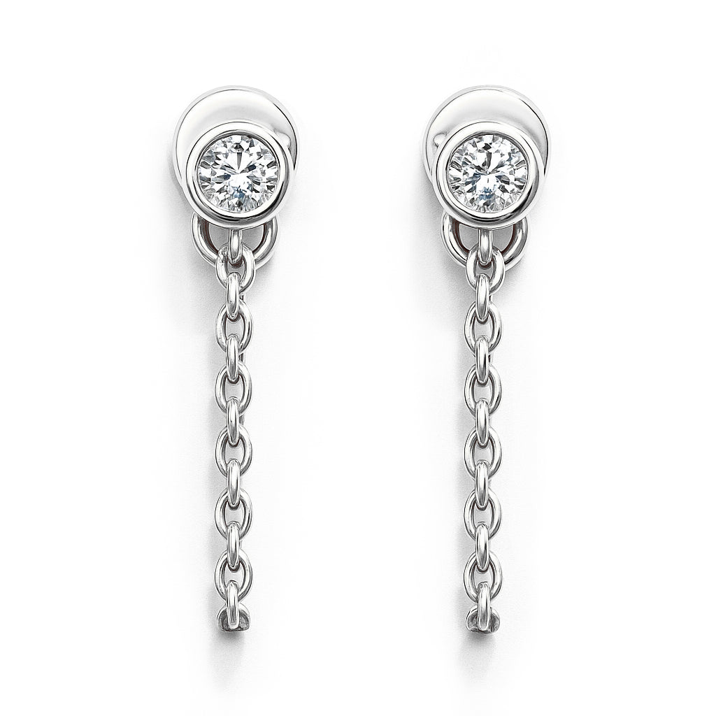 Liora Moissanite Chain Earrings
