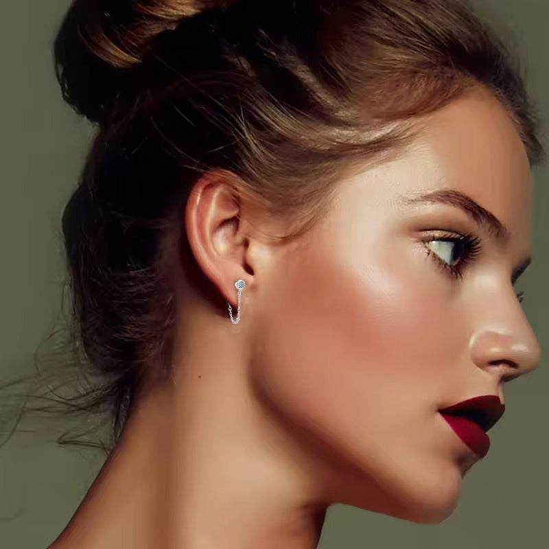 Liora Moissanite Chain Earrings