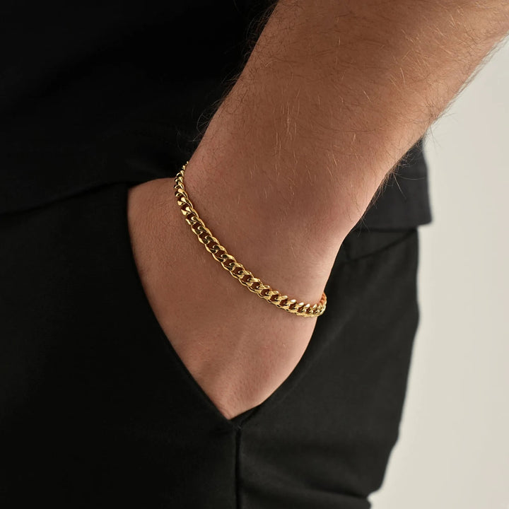 Flat Curb Link Unisex Bracelet