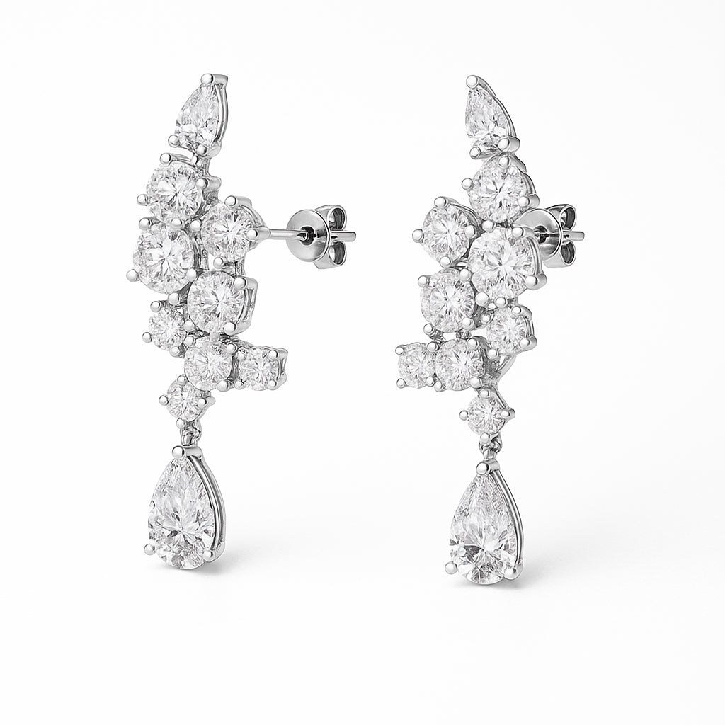 Faerie Wings Moissanite Earrings